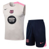 Camiseta Sin Mangas y Pantalón Barcelona Entrenamiento Cream 2025-2026