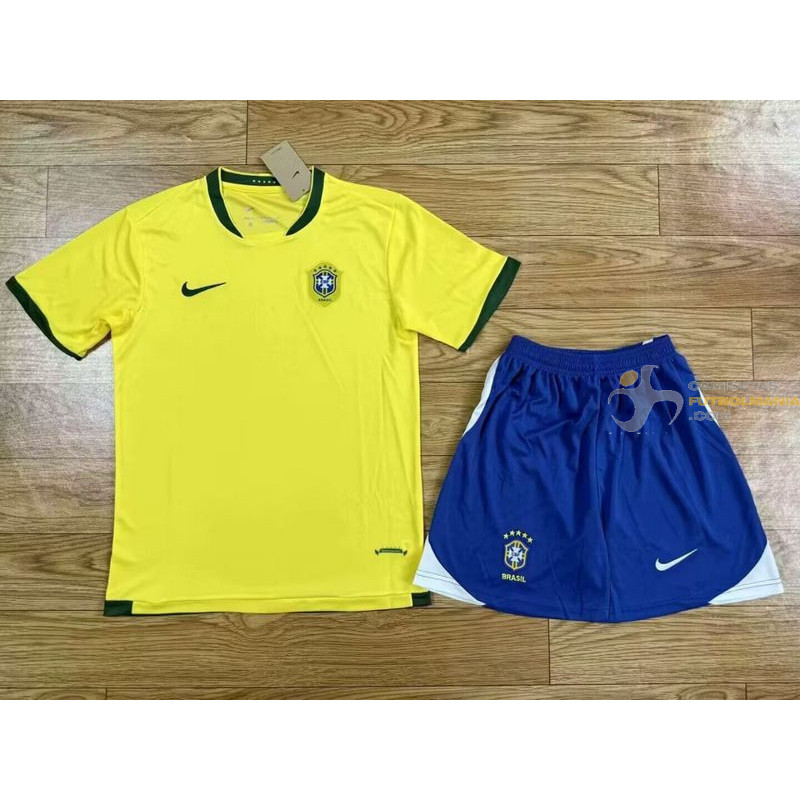 Camiseta Fútbol Brasil Primera Equipación Retro Clásica 2006