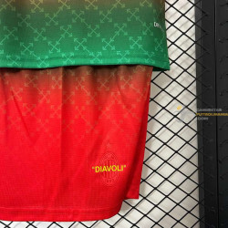 Camiseta y Pantalón Fútbol Niños AC Milan Edición Especial "Diavoli" Roja 2024-2025