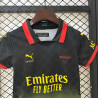 Camiseta y Pantalón Fútbol Niños AC Milan Edición Especial "Diavoli" Negra 2024-2025
