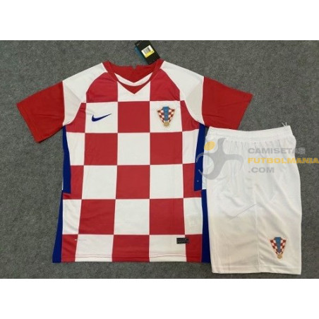 Camiseta y Pantalón Niños Croacia Primera Equipación Euro 2021