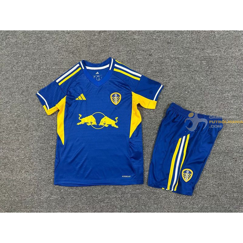 Camiseta y Pantalón Niños Leeds United Segunda Equipación 2025-2026