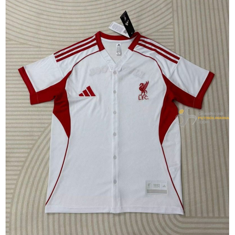 Camiseta Estilo Beisbol Liverpool Blanca 2025-2026