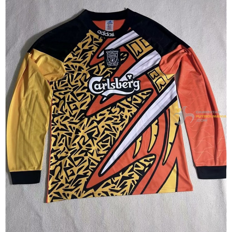 Camiseta Liverpool Portero Retro Clásica Manga Larga 1995-1996