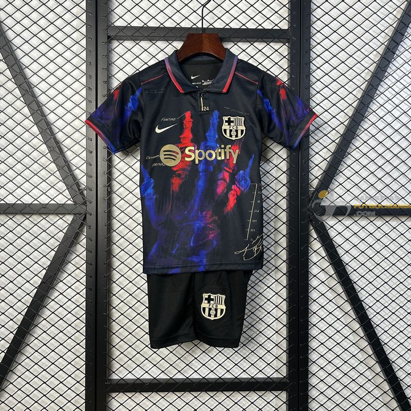Camiseta y Pantalón Fútbol Niños Barcelona Edición Especial Fracture 2025-2026