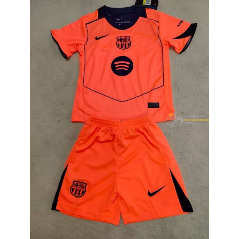 Camiseta y Pantalón Fútbol Niños Barcelona Tercera Equipación 2025-2026