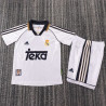 Camiseta y Pantalón Niños Real Madrid Primera Equipación Retro Clásica 1998-2000