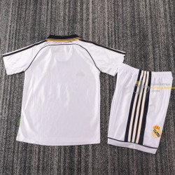 Camiseta y Pantalón Niños Real Madrid Primera Equipación Retro Clásica 1998-2000