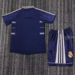 Camiseta y Pantalón Niños Real Madrid Segunda Equipación Retro Clásica 1998-1999