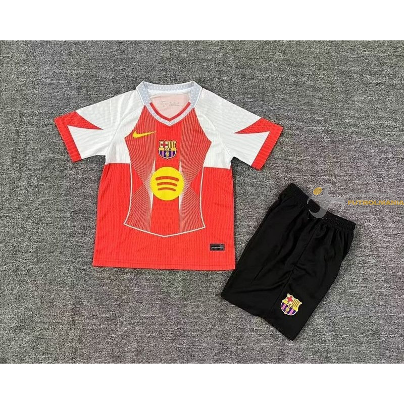 Camiseta y Pantalón Fútbol Niños Barcelona Edición Especial Roja 2025-2026