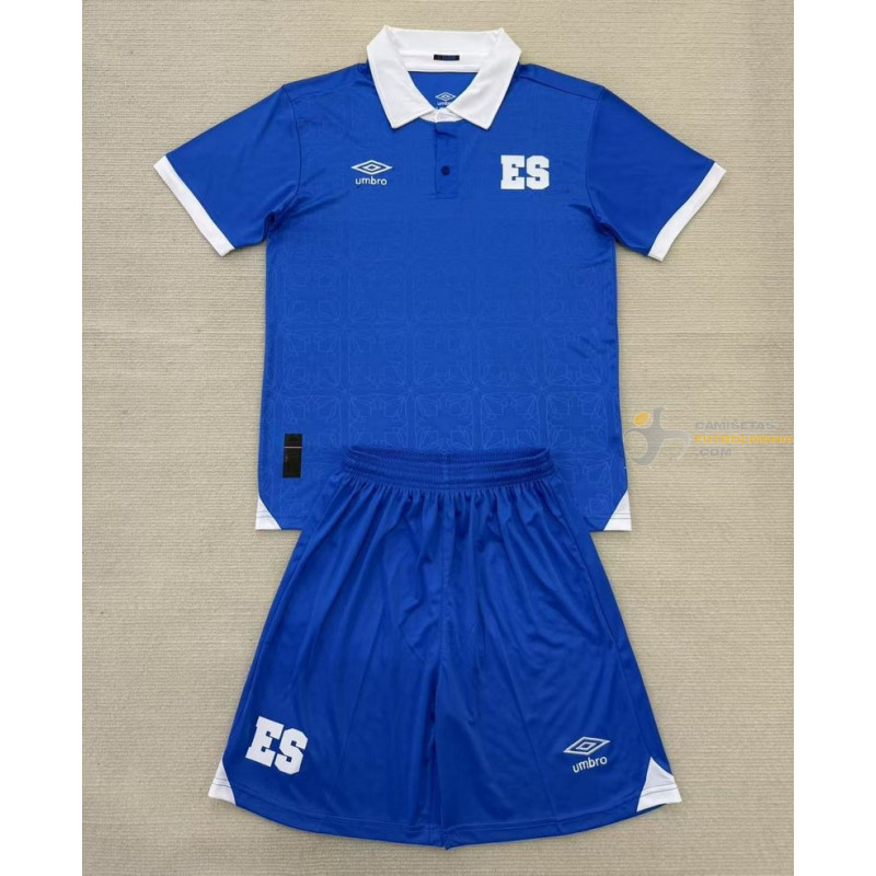 Camiseta y Pantalón Niños El Salvador Primera Equipación 2025