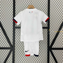 Camiseta y Pantalón Fútbol Niños Paris Saint-Germain Segunda Equipación 2025-2026