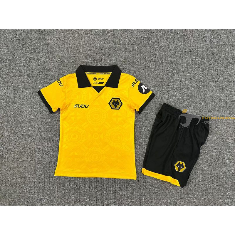 Camiseta y Pantalón Niños Wolverhampton Primera Equipación 2025-2026