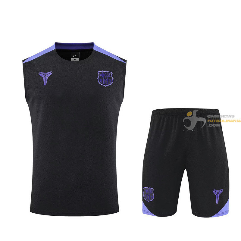 Camiseta Sin Mangas y Pantalón Barcelona Entrenamiento Negra Edición Kobe Bryant 2025-2026