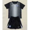 Camiseta y Pantalón Fútbol Niños Chelsea Portero Negra 2025-2026