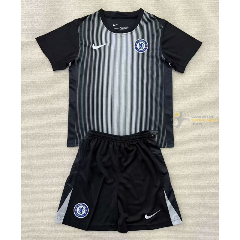 Camiseta Fútbol Chelsea Portero Negra 2025-2026