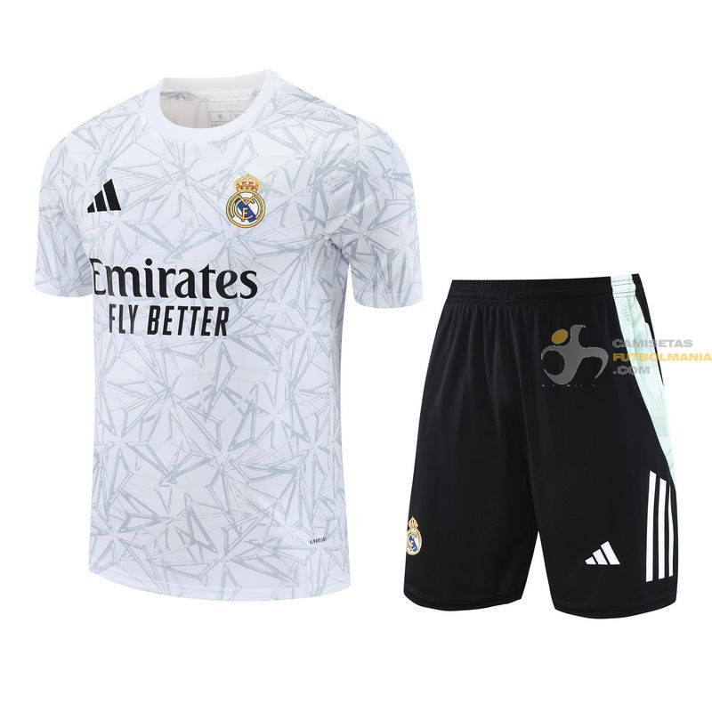 Camiseta y Pantalón Entrenamiento Real Madrid Blanca 2025-2026