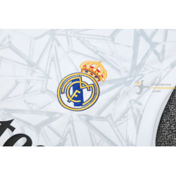 Camiseta Sin Mangas y Pantalón Entrenamiento Real Madrid Blanca 2025-2026