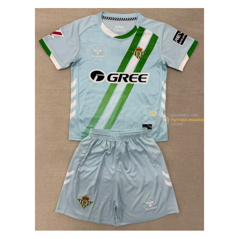 Camiseta y Pantalón Fútbol Niños Betis Segunda Equipación 2025-2026