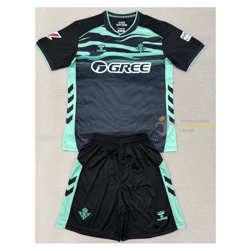 Camiseta y Pantalón Fútbol Niños Betis Tercera Equipación 2025-2026