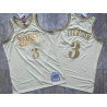 Camiseta NBA Allen Iverson 3 de los Philadelphia 76ers Retro Clásica Gold Edition 2000-2001
