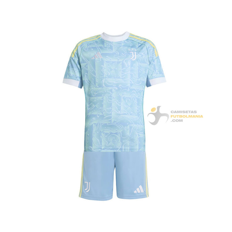 Camiseta y Pantalón Fútbol Niños Juventus Segunda Equipación 2025-2026
