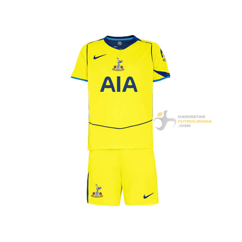 Camiseta y Pantalón Fútbol Niños Tottenham Tercera Equipación 2025-2026