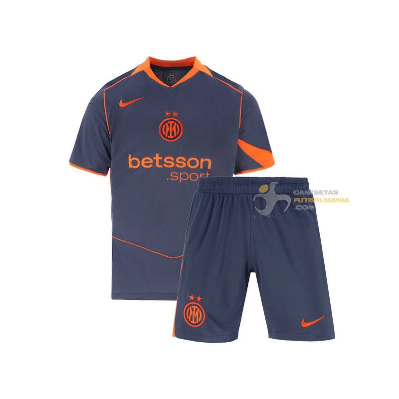 Camiseta y Pantalón Fútbol Niños Inter Milan Tercera Equipación 2025-2026