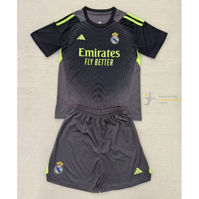 Camiseta Fútbol Real Madrid Portero Negra Quinta Equipación 2025-2026