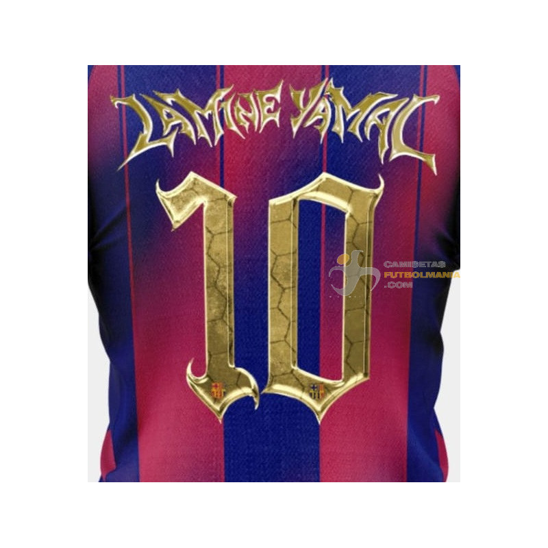 Camiseta y Pantalón Fútbol Niños Barcelona Edición Trofeo Koppa Lamine Yamal 10 2025-2026