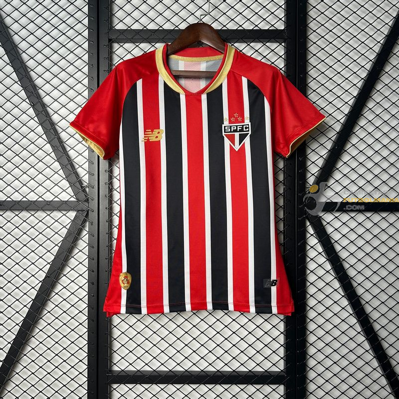 Camiseta Fútbol Mujer Sao Paulo Segunda Equipación 2025-2026