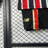 Camiseta y Pantalón Fútbol Niños Sao Paulo Segunda Equipación 2025-2026