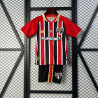 Camiseta y Pantalón Fútbol Niños Sao Paulo Segunda Equipación 2025-2026