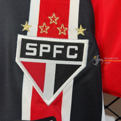 Camiseta y Pantalón Fútbol Niños Sao Paulo Segunda Equipación 2025-2026