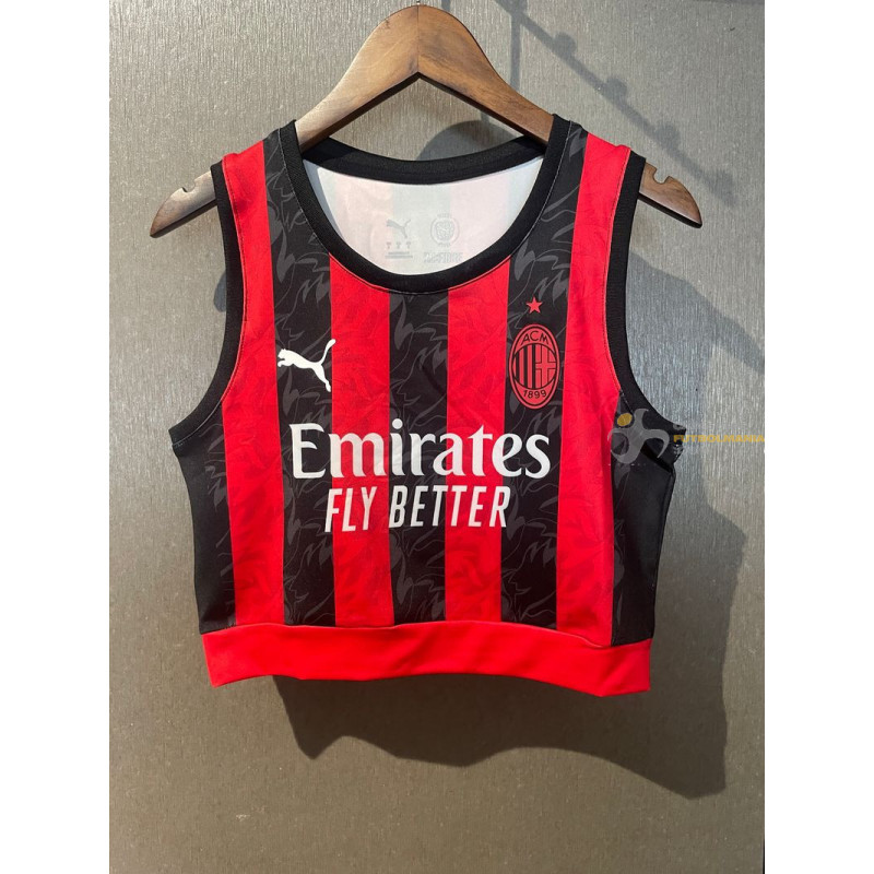Camiseta Top Sin Mangas Fútbol Mujer Ac Milan Primera Equipación 2025-2026