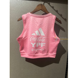 Camiseta Top Sin Mangas Fútbol Mujer Argentina Rosa 2025-2026