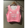 Camiseta Top Sin Mangas Fútbol Mujer Argentina Rosa 2025-2026