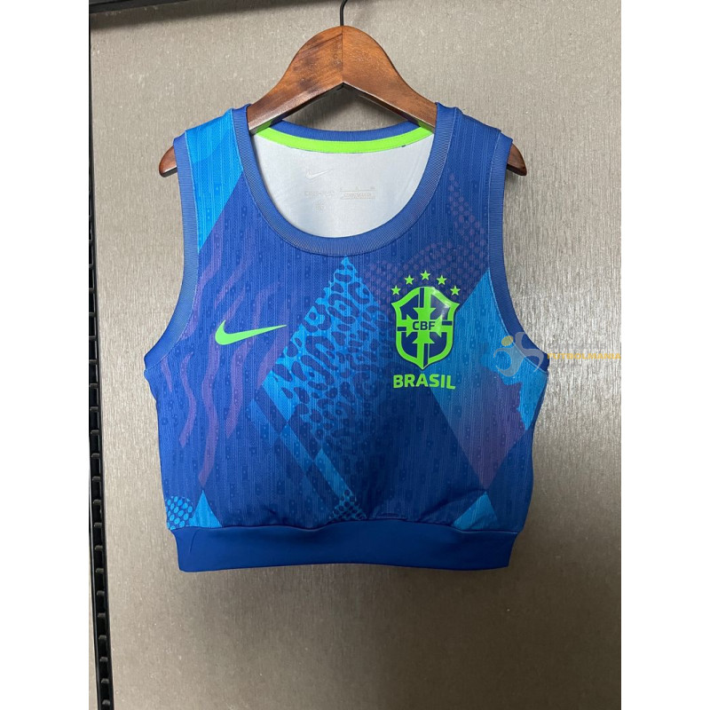 Camiseta Top Sin Mangas Fútbol Mujer Brasil Segunda Equipación 2025-2026