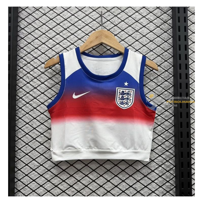 Camiseta Top Sin Mangas Fútbol Mujer Inglaterra Primera Equipación 2025-2026