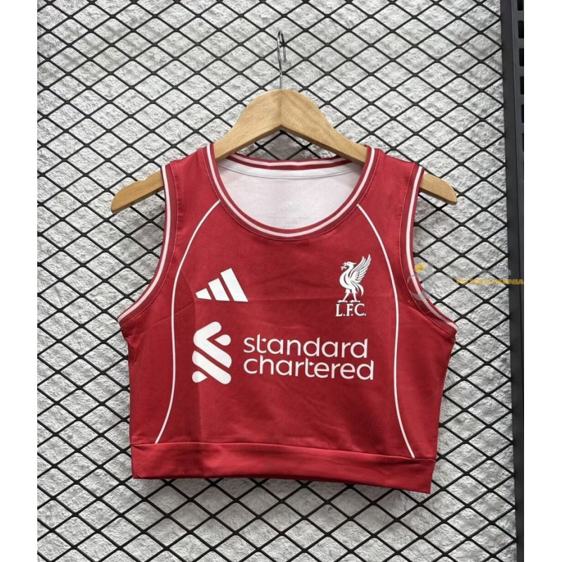 Camiseta Top Sin Mangas Fútbol Mujer Liverpool Primera Equipación 2025-2026