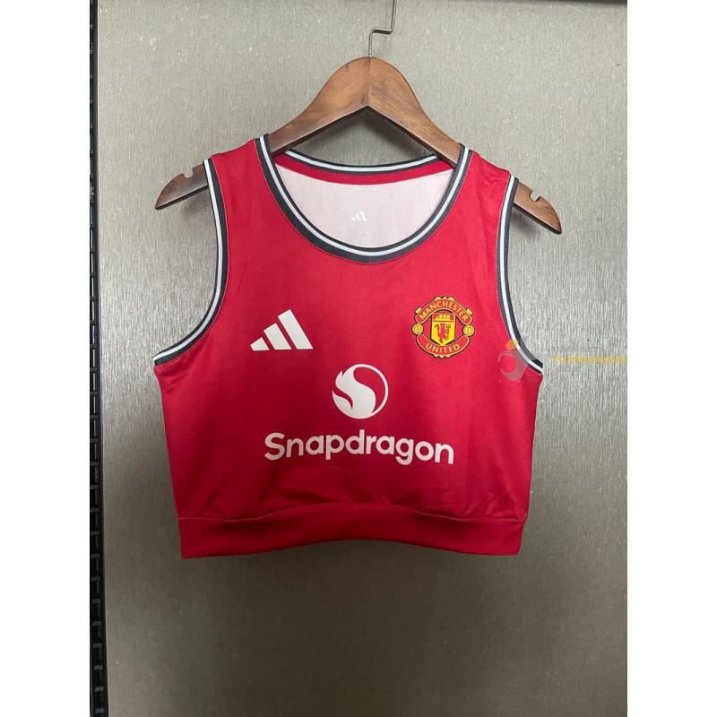 Camiseta Top Sin Mangas Fútbol Mujer Manchester United Primera Equipación 2025-2026