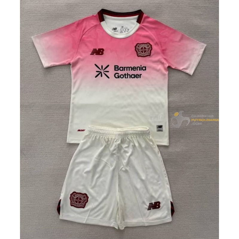 Camiseta y Pantalón Fútbol Niños Bayer 04 Leverkusen Segunda Equipación 2025-2026