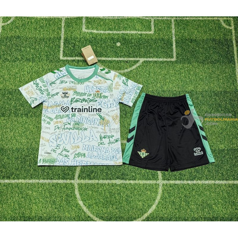 Camiseta y Pantalón Fútbol Niños Betis Entrenamiento 2025-2026