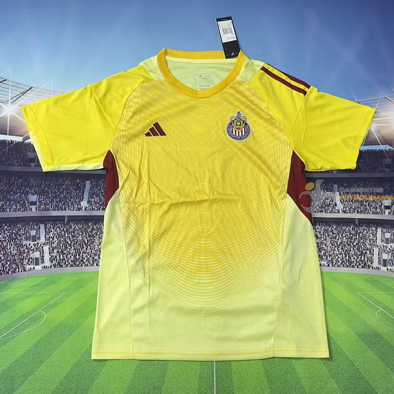 Camiseta Fútbol Chivas de Guadalajara Portero Amarilla 2025-2026