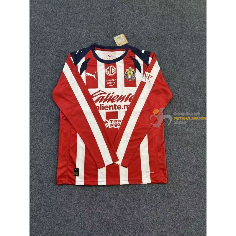 Camiseta Fútbol Chivas de Guadalajara Primera Equipación Manga Larga 2025-2026