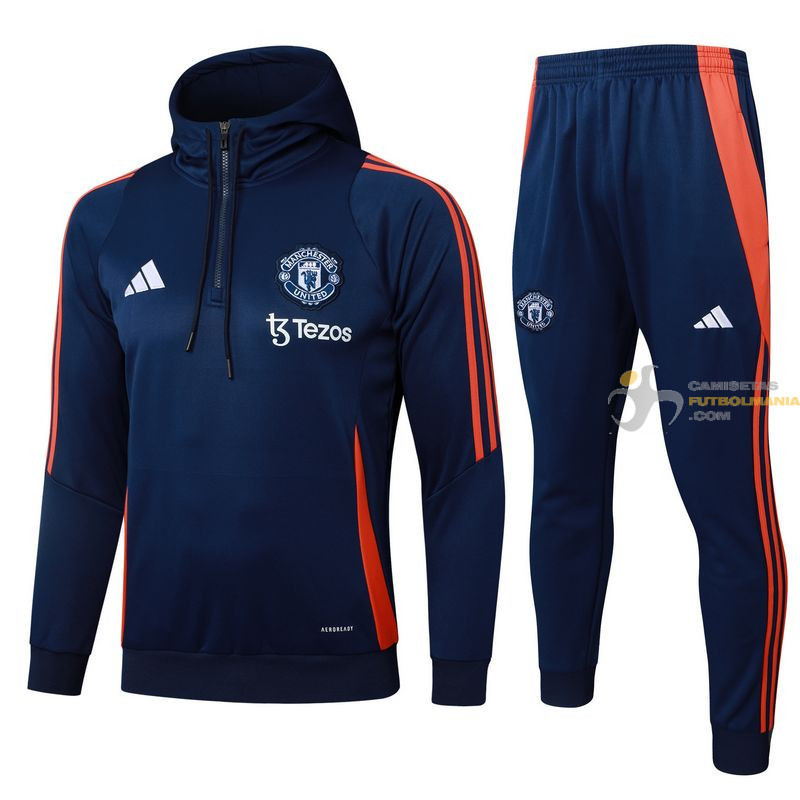 Chándal Sudadera Capucha Manchester United Azul 205-2026