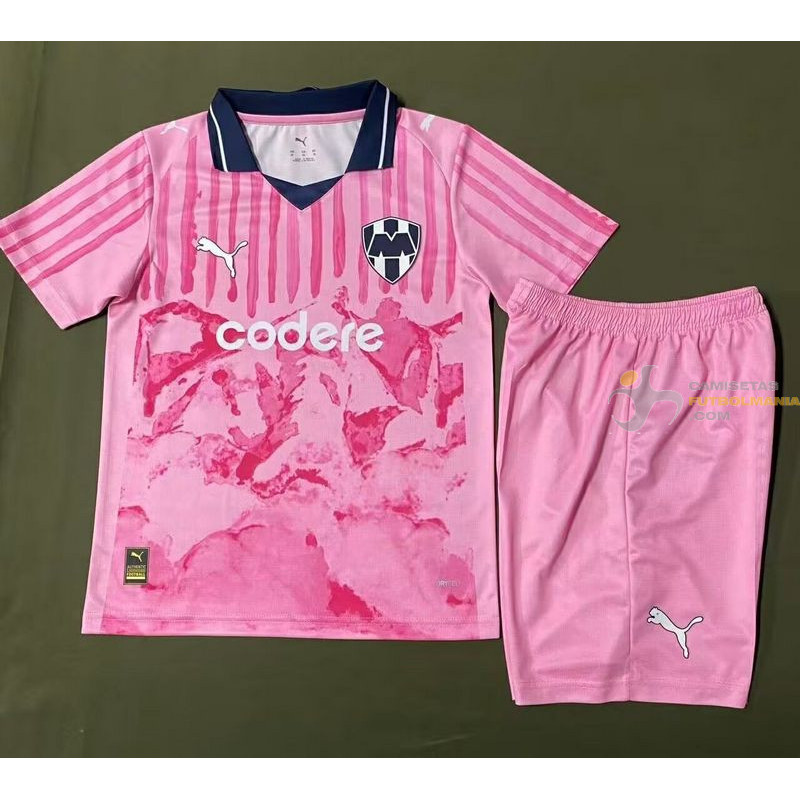 Camiseta y Pantalón Niños Rayados Monterrey Portero Mundial de Clubes 2025-2026