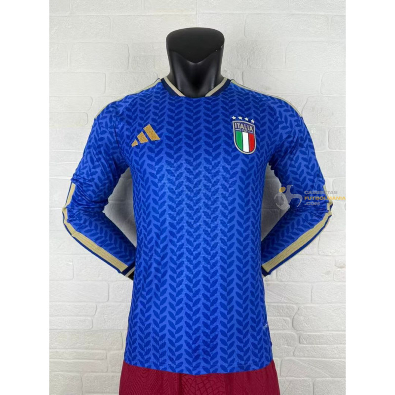 Camiseta Fútbol Italia Primera Equipación Versión Jugador Manga Larga 2026