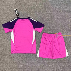 Camiseta y Pantalón Fútbol Niños Real Madrid Portero Púrpura 2025-2026