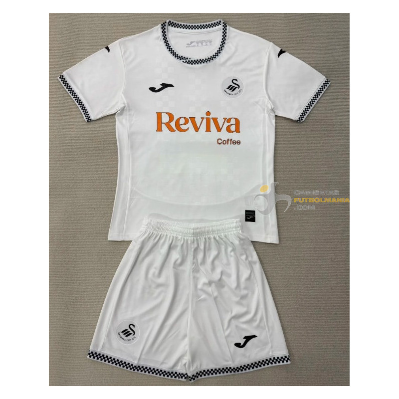 Camiseta y Pantalón Niños Swansea City Primera Equipación 2025-2026